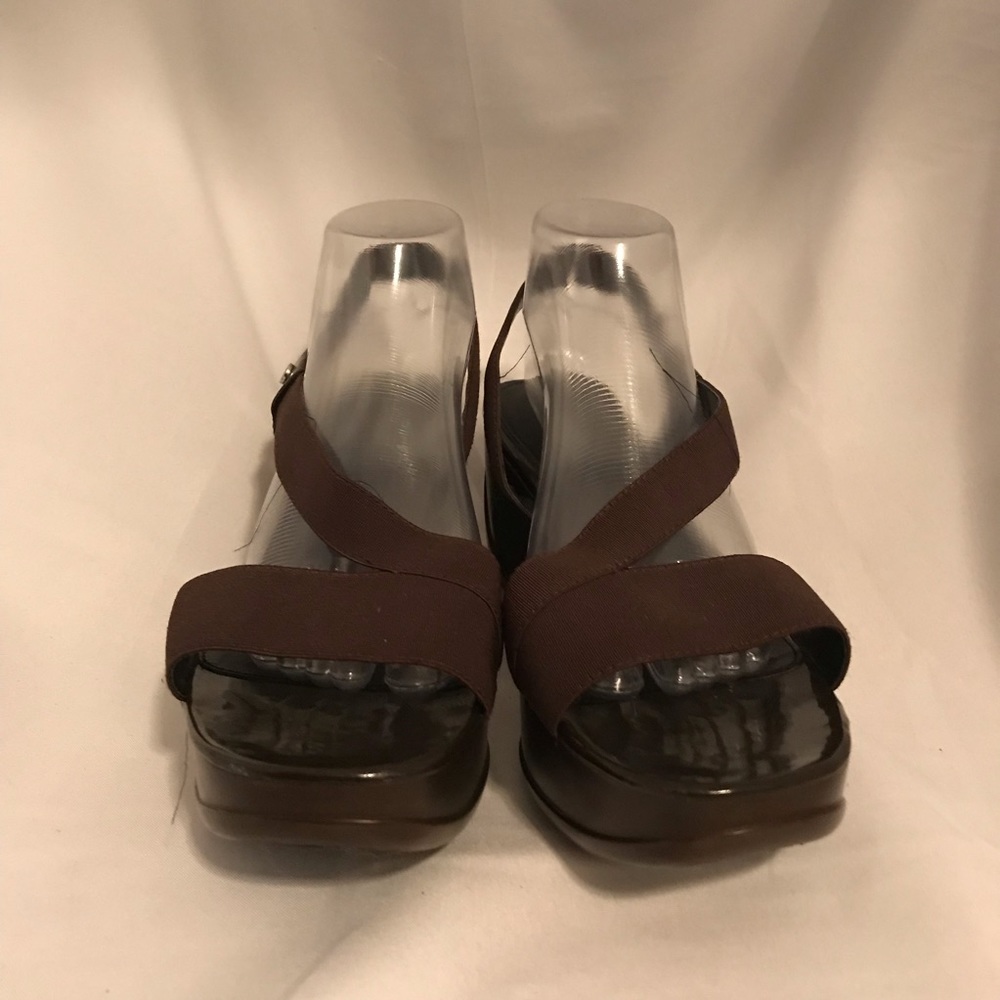 Calvin Klein Yumi Brown Leather Sandals - Size 10 - Picture 3 of 8